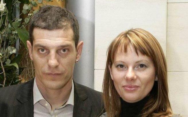 Ivana Djeldum's boyfriend, Slaven Bilic, with his ex-wife.